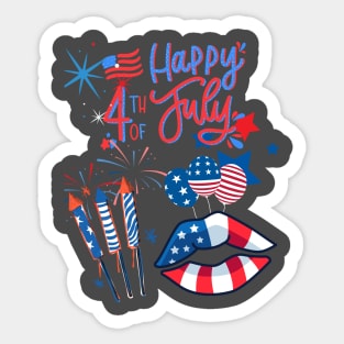 Happy 4th of july Sticker